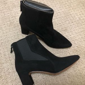 Chic ladies black suede Etta ankle bootie by Cole Haan